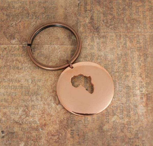 africa keychain copper